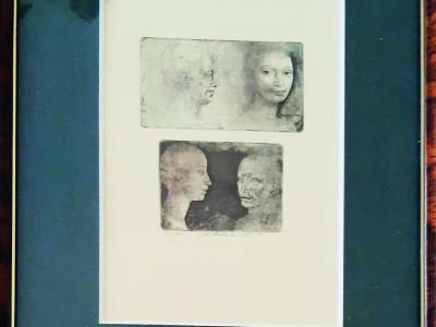 Jiří Anderle, 345 a 346, tlač 11,5x6,5 a 9x6,5 cm, papier s rámom 31,5x41,5 cm, 290 Eur