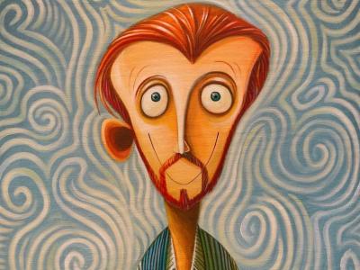 Peter Stankovič, Vincent - Acryl, plátno, 40x50, nepredajné