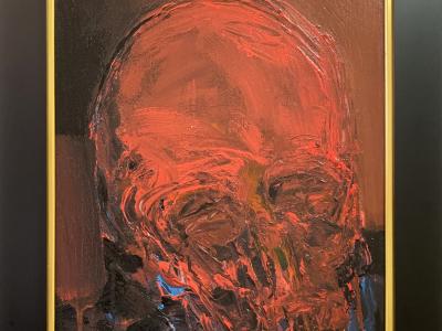 ĽUBO GUMAN, MYSTICKÁ HLAVA II., OLEJ, 50x60 cm, 550 EUR