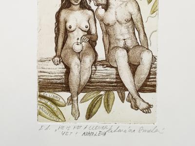 Katarína Smetanová, Adam a Eva, 14x21 cm, 70 EUR