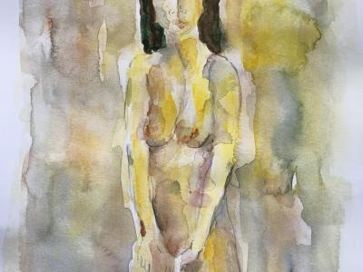 Nude 06,  watercolor, pencil on paper, 20x27 cm, 150 EUR
