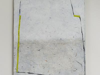 Jan Svoboda, Dvakrát žlutá, olej na plátne, 40x60 cm, 770 EUR